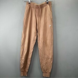 Gymshark Jogger Sweatpants Pink/Tan Athletic Athleisure